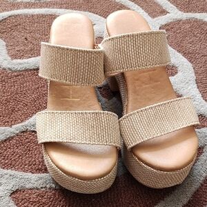 Matisse Tan Textured Mules
